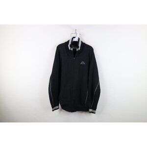 Vintage 90s Kappa Soccer Mens Large Distressed Classic Logo Warm Up Jacket Black